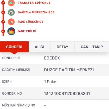 Ebebek Kargo Ücret İadesi