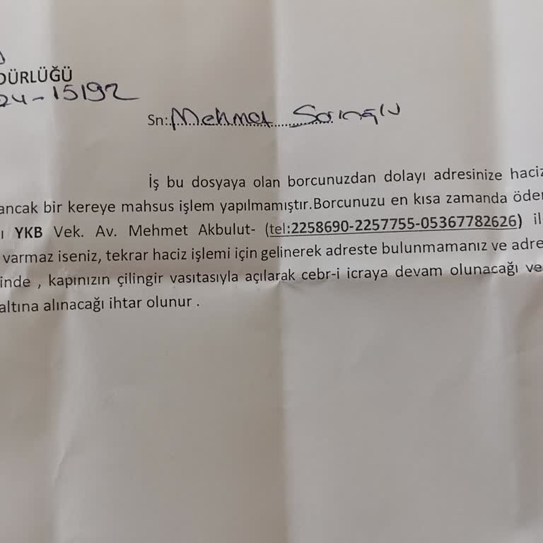 Yapı Kredi Bankası İcra Dosyası Ve Özel Hayatın Gizliliği İhlali.
