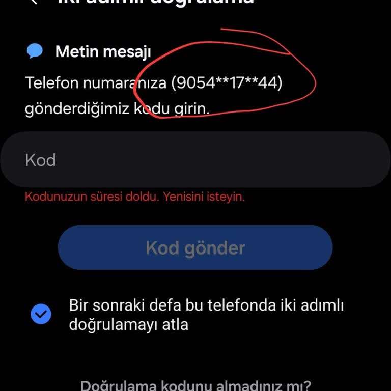 Samsung Telefon Samsung Account Telefon Numara Hatalı