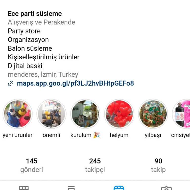 Ece Parti Süsleme (İzmir) Instagram Sayfa Sorumsuzluğu