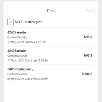 Vodafone Content Dest Grp Dan Dolayı Fazla Gelen Fatura