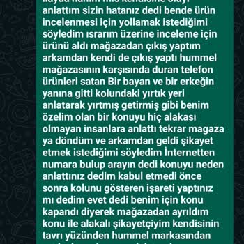 Hummel Ürün İadesi Yapılmıyor Ve Mağaza Müdürü İşiniz Yapmıyor