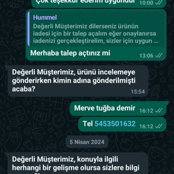 Hummel Ürün İadesi Yapılmıyor Ve Mağaza Müdürü İşiniz Yapmıyor