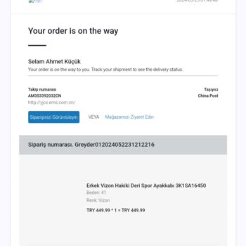 China Post Kargonun Paket Teslim Etmemesi