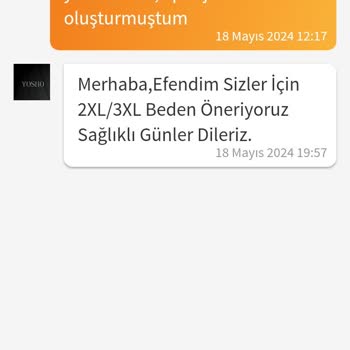 Trendyol Yosho Yanlış Beden Ürün Satıyor