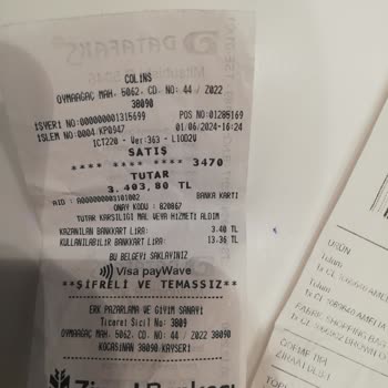 COLIN’S Etiketli Ve Fişi Olan Ürün İade Alınmadı