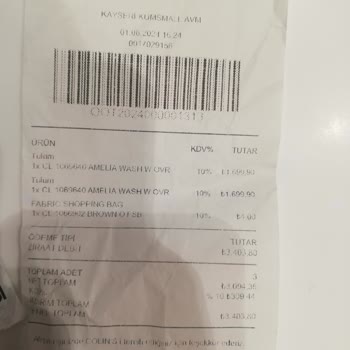 COLIN’S Etiketli Ve Fişi Olan Ürün İade Alınmadı