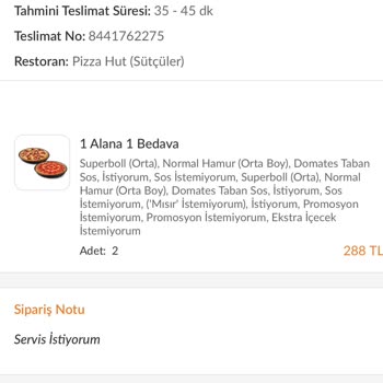 Trendyol Yemek Yanlış Ürün Mağduriyeti
