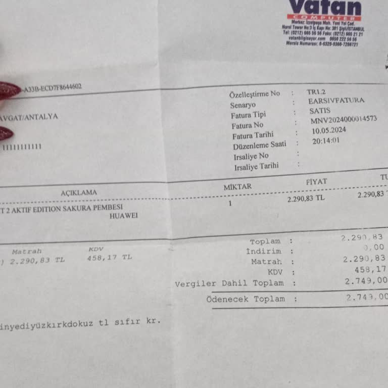 Vatan Bilgisayar Ürün Mağaza Şikayet