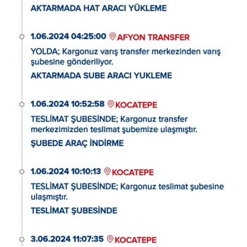 Aras Kargo Kocatepe Şubesinin Adrese Teslim Kargomu Teslim Etmedi