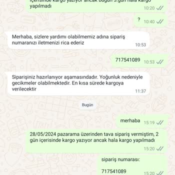 Lava Aldığım Ürün Gönderilmiyor