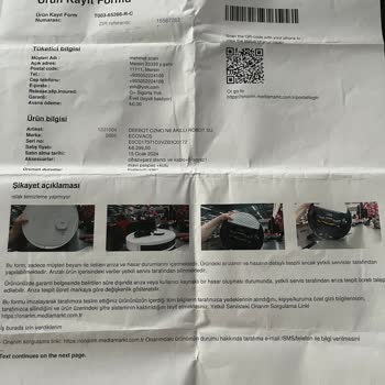 Ecovacs Deebot Ozmo N8 Akıllı Robot Süpürge Arızalı