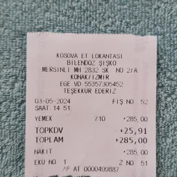 Kosova Et Lokantası Şikayetçiyim