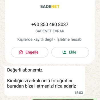 Sadenet Kendini Türk Telekom Müşteri Temsilcisi 0850 800 55 00