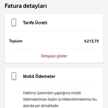 Vodafone Haksız Mobil Ödeme Faturası