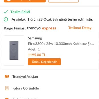 Samsung Powerbank Şarjı Kendiliğinden Bitiyor