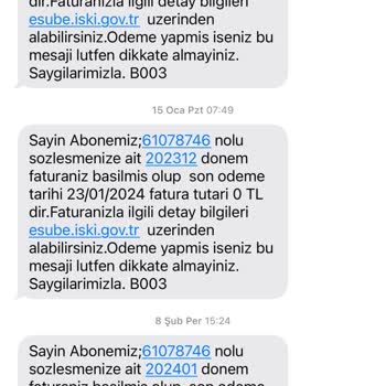 İBB - İstanbul Büyükşehir Belediyesi  Oturulmayan Ve Vanası Kapalı Eve Düzenli Su Faturası Geliyor