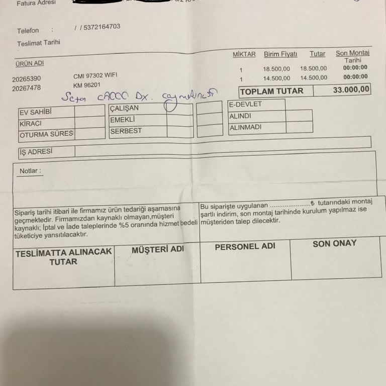 Vestel Firmasının Ürünümüzü Teslim Etmemesi