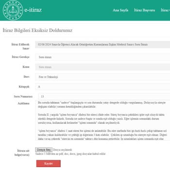Milli Eğitim Bakanlığı (MEB) 2024 LGS Fen Bilimleri Makara Sorusu