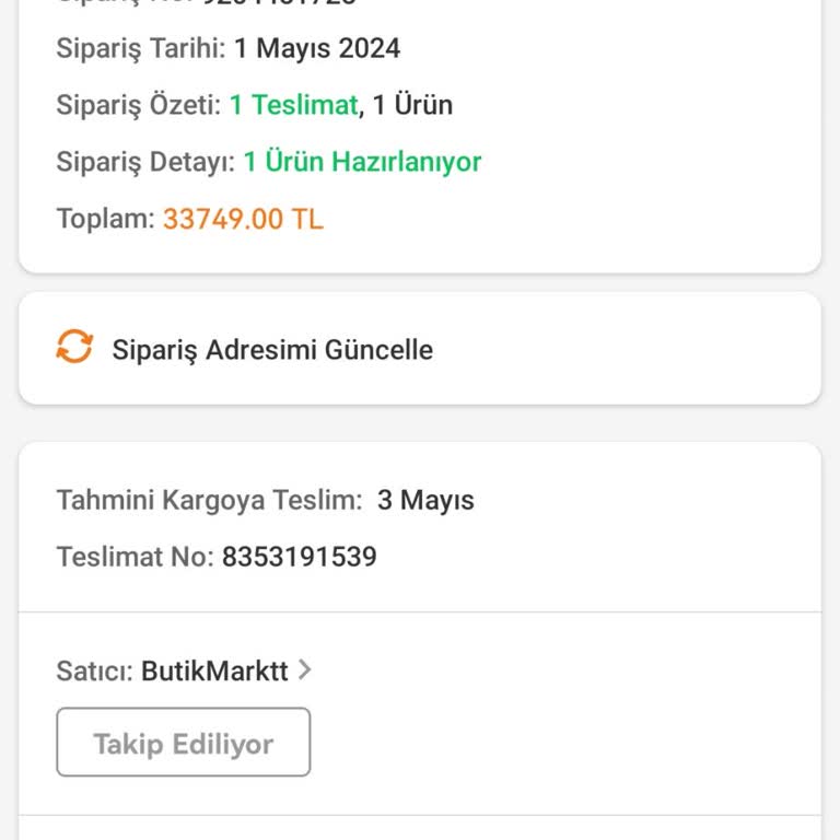 Trendyol Ürün Siparişim 34 Gündür Gönderilmedi, Mağduriyet Yaşıyorum!