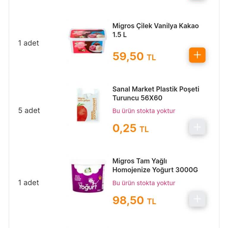 Migros Sanal Market Eksik Gelen Ürün
