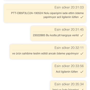 Epttavm Para İade İşlemi Yapılmıyor Karşımda Cevap Verecek Muhatap Yok