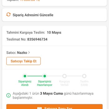 Trendyol Kahve Makinesi Siparişim