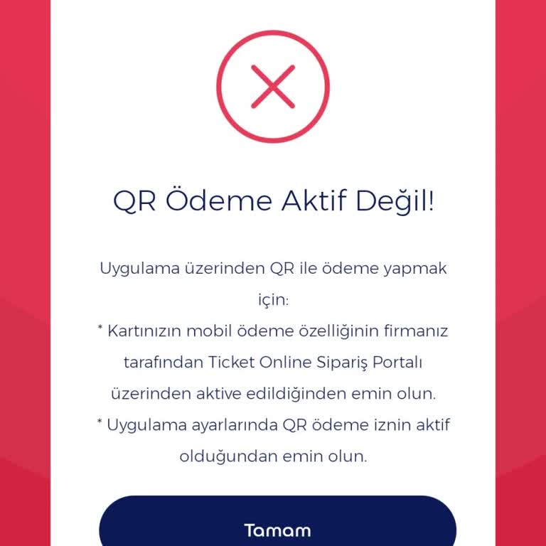 Edenred QR Aktifleştirme Sorunu