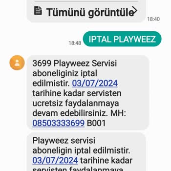 Playweez Abonelik İptal İade Talebi