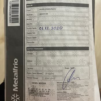 Şenocak Derin Dondurucu Soğutucu Rezil Etti Bizi!