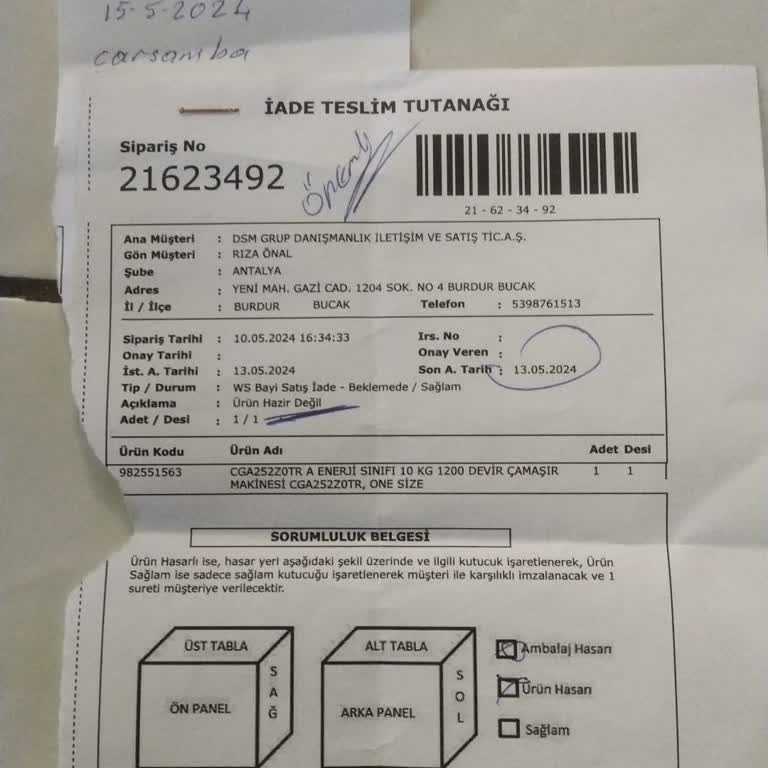 Horoz Lojistik İade Ürünüm Nerede