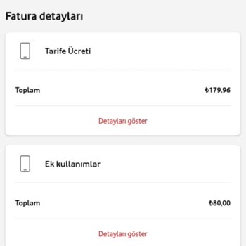 Vodafone Fatura Hatası (Aşım Ücreti Yapmadığım Halde Ücret Talebi Var)
