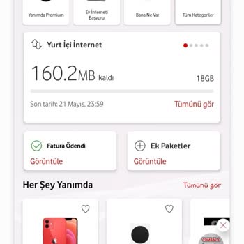 Vodafone Fatura Hatası (Aşım Ücreti Yapmadığım Halde Ücret Talebi Var)