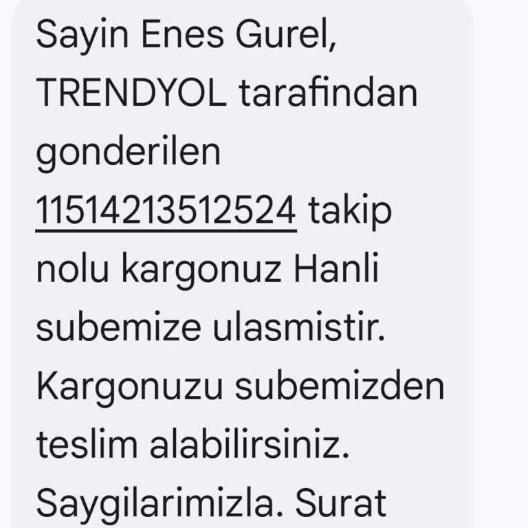Sürat Kargo İlçeye Hizmet Vermiyor