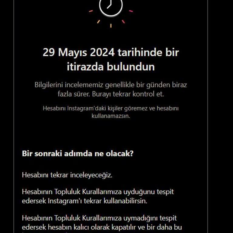 Instagram Hesabım Askıya Alındı