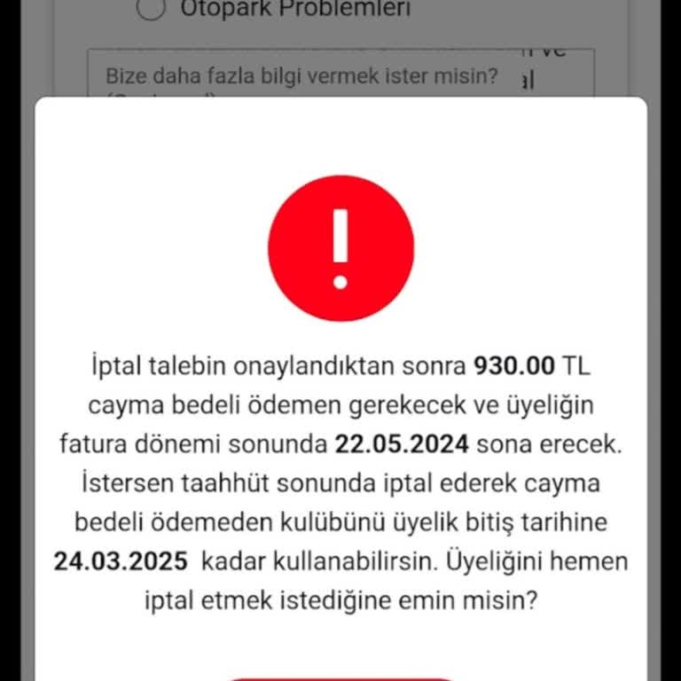 MACfit (İstanbul Anadolu) Macfit Cayma Bedeli Haksızlığı