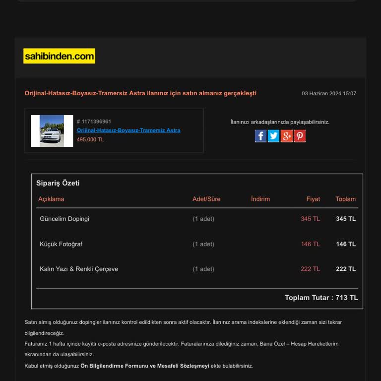 Sahibinden.com Güncelleme (! ) Yalanı