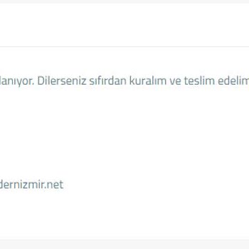 Modernizmir.net Sunucu Kesintisi Bayramdan Berri