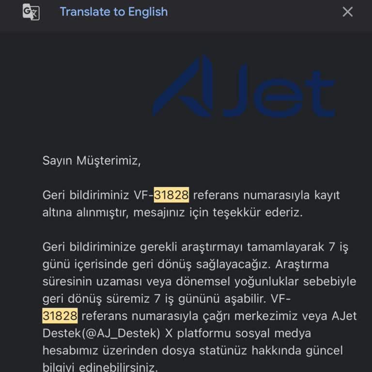 Ajet (Anadolu Jet)  Geri Bildirim Ve Dönüş Yok!