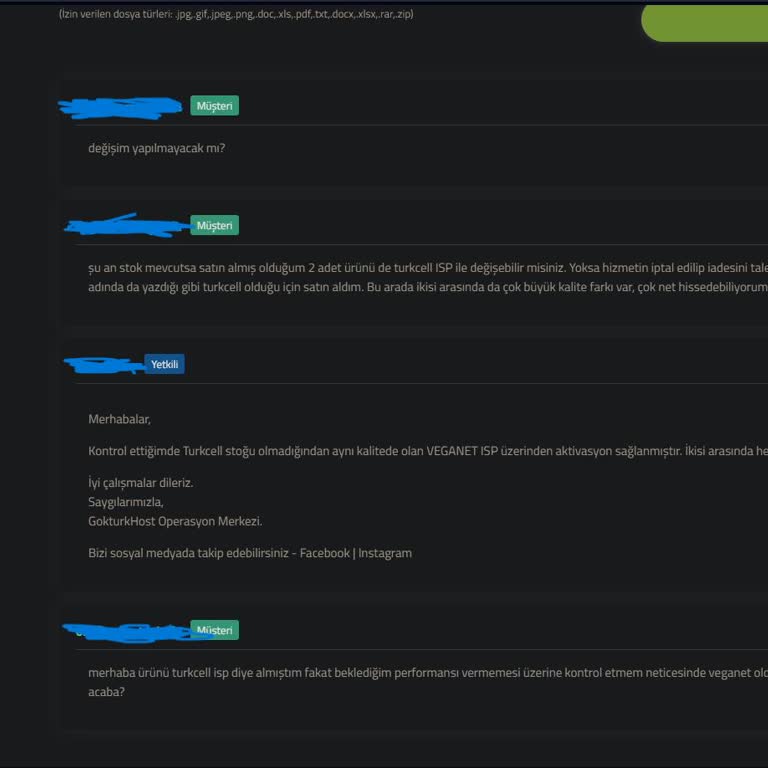 GokturkHost ISP Sağlayıcı Değişikliği Ve Müşteri Memnuniyetsizliği