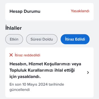Tinder Haksız Hesap Kapatma