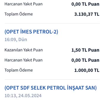 Opet Kartıma Puanlarım Yüklenmiyor