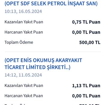 Opet Kartıma Puanlarım Yüklenmiyor