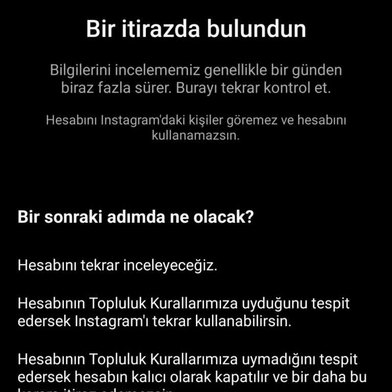 Instagram Hesabım Kapatıldı!