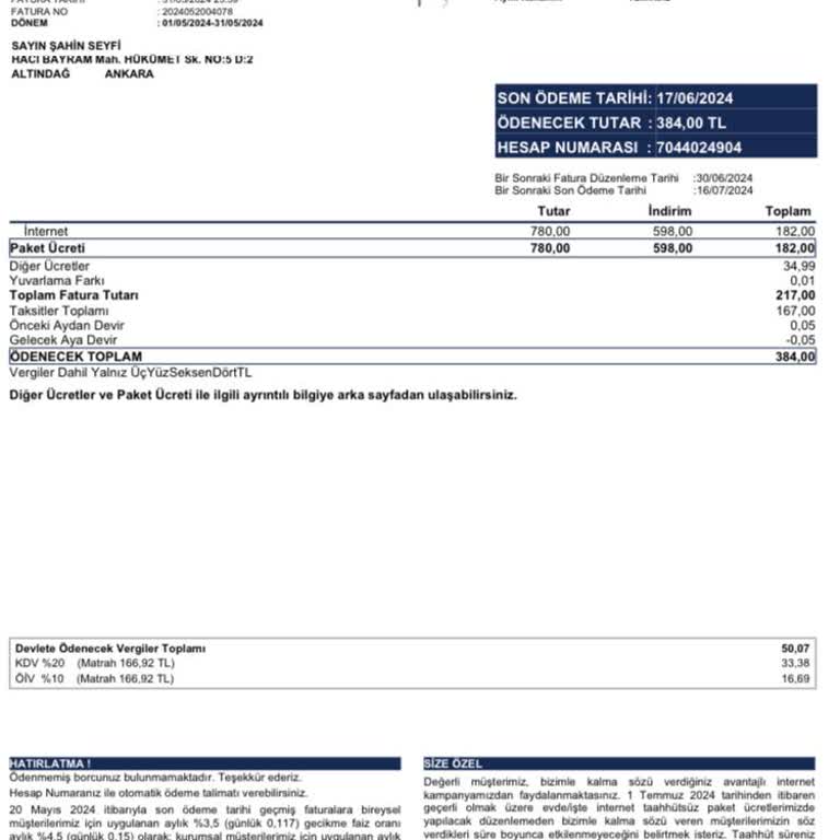 Türk Telekom Fatura Adresi Güncellenmiyor