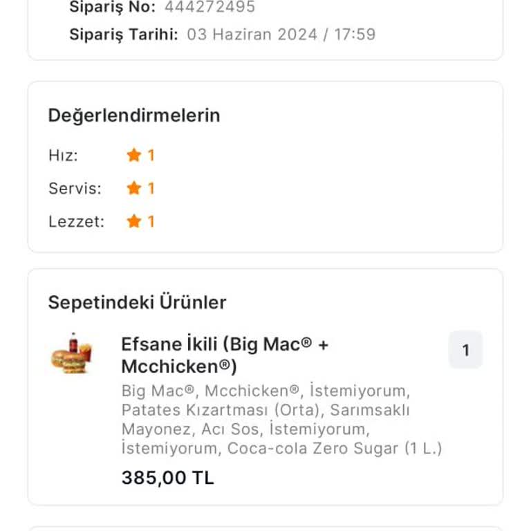 Migros Yemek Uygulaması Müşteri Mağduriyeti