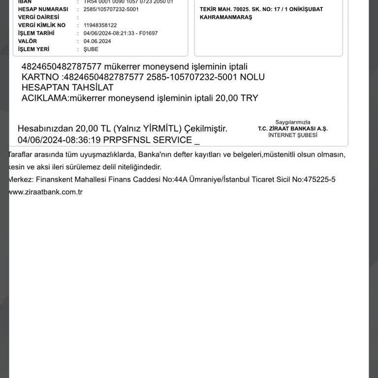 Ziraat Bankası Nöbet Send Para Çekimi