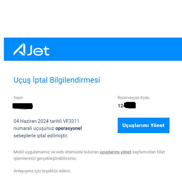 Gece 3:15 De İptal Edilen Ajet Uçuşu!