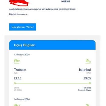 AJet (Anadolu Jet) Bilet İadesi Hk