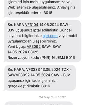 AJet (Anadolu Jet) Bilet İadesi Hk